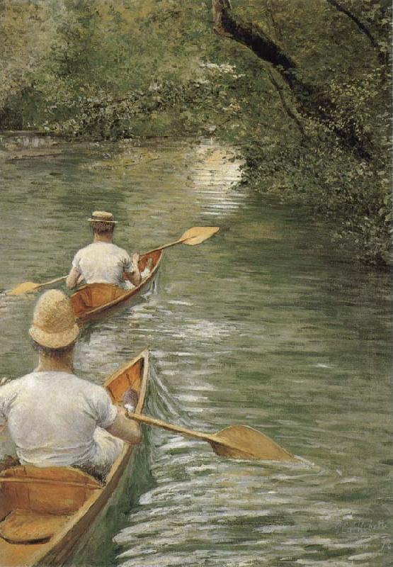 Racing boat, Gustave Caillebotte